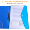 12 Pack Punched Pockets A4 Plastic Wallets,Expandable 11 Holes Binder