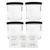 Darware 16oz Empty Candle Jars with Metal Lids (4-Pack), Fancy