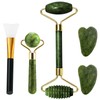 Gua Sha Stone & Face Roller Set Natural Jade Roller