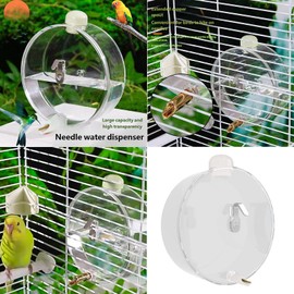 RSHuiOUXX 250ml Automatic Bird Water Dispenser with Touch Needle Mechanism Easy Refilling Waterer Bottle for Cage Mounting