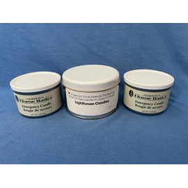 Ambria EMERGENCY CANDLES Lot of 3 NEW Camping, Blackouts, Survival - Lighthouse Ambria