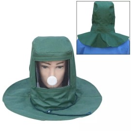 Sand Blasting Hood Cap Sandblaster Tools Anti Wind Dust Protective Face Shield