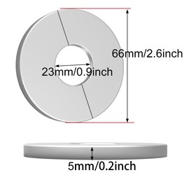 Wall Split Flange Stainless Steel split Escutcheon Plate Self-Adhesive Plumbing Cover Plates Round for 22mm Diameter Pipe