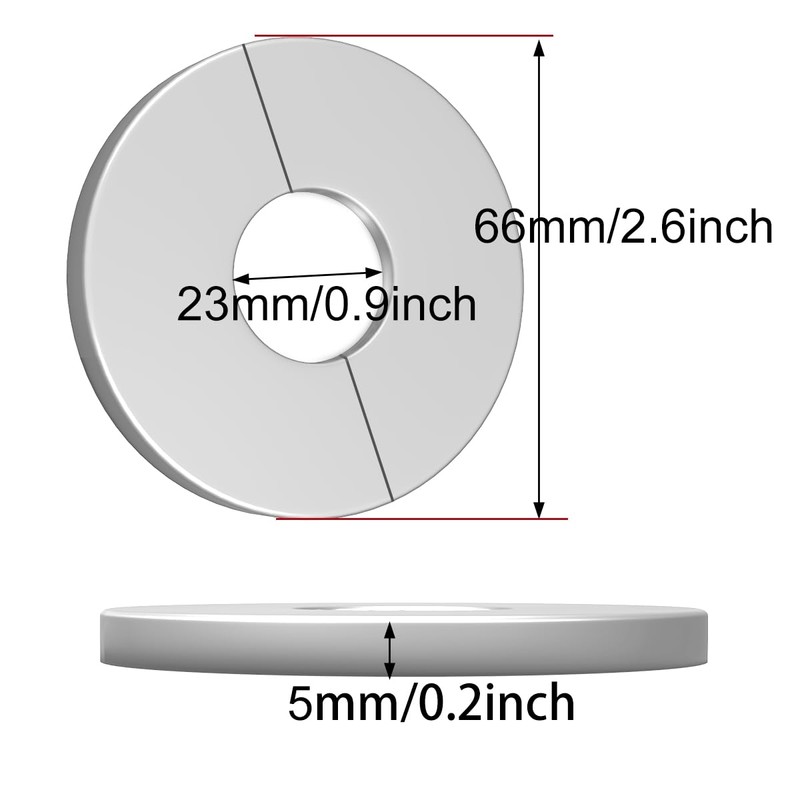 Wall Split Flange Stainless Steel split Escutcheon Plate Self-Adhesive Plumbing