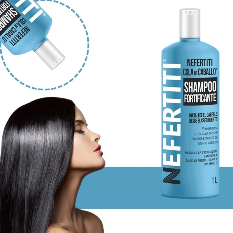 Shampoo Cola De Caballo Para Crecimiento Nefertiti De 1 Lt