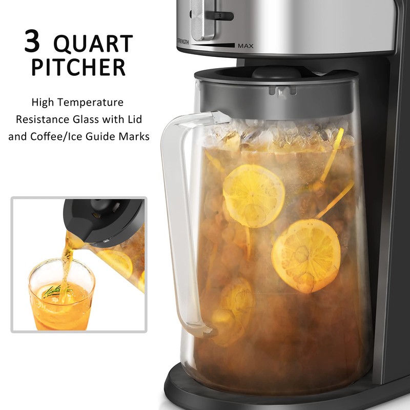 3QT Glass Pitcher for Wirsh Iced Tea & Coffee Maker