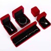FAYADA Long Velvet Chain Necklace Gift Box, Red Bracelet Storage