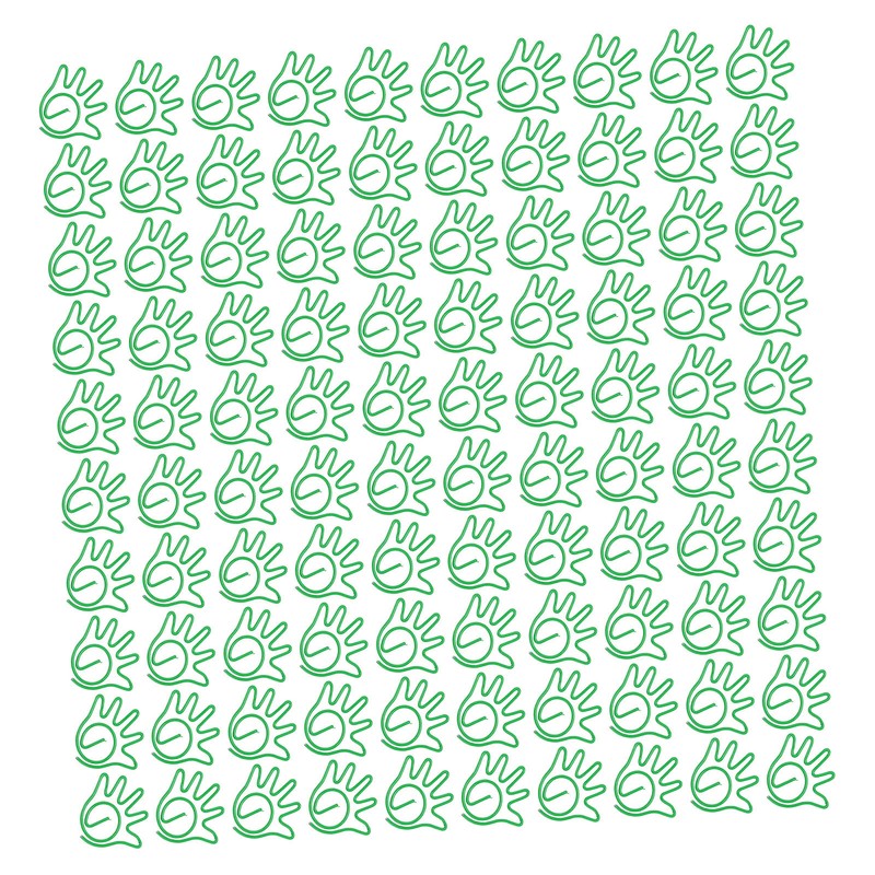 100pcs Paper Clips Innovative Cute Small Palm Shape Reusable Mini