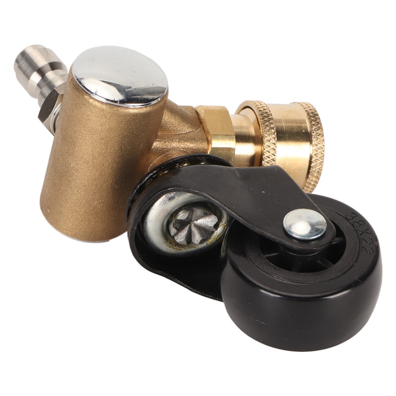 Undercarriage Cleaner Swivel Wheel with 1/4in Quick Connector Brass Pressure