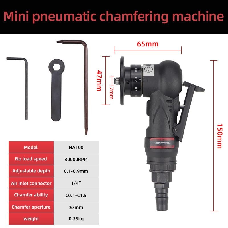 Pnuematic Chamfer Tool Deburring Tool for Metal Trimming, Air Beveling
