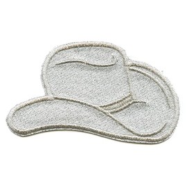 Silver Glitter Cowgirl Hat Patch R&B Queen Music Glitter Applique Iron On