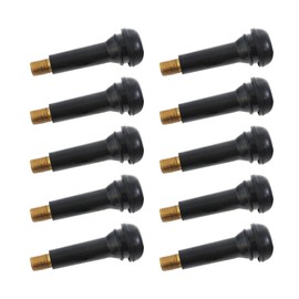 JNNJ Pack of 10 Rubber Valve Snap-in Valve Sensor, Car TR412 Tyre Valve Stems Short Black Rubber Tyre Tubeless Snap-in Vavle, Tyre Valve Stem Short Rubber Valve
