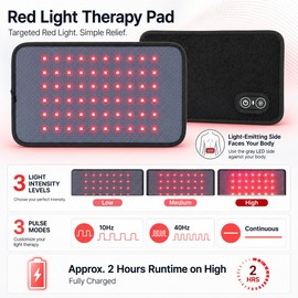 Red Light Therapy Pad for Body Pain, 11.8"x6.9" Portable Infrared Wrap