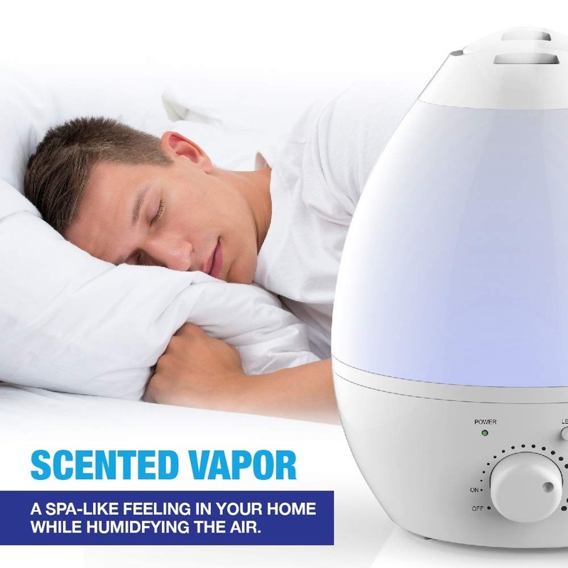 Bell+howell 7 Led Color Changing Humidifer With Aroma Diffuser, 3.8