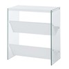 Convenience Concepts Soho Bookcase, White / Glass