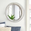 dwellington Rustic Round Wall 24 Inch Wood Circle Mirror with