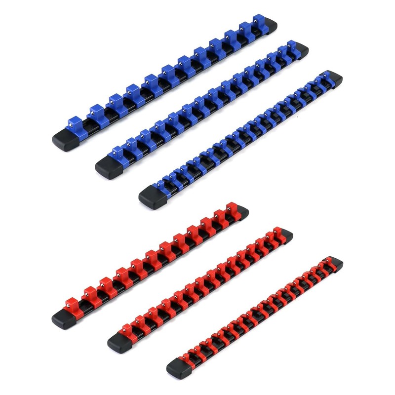 Autojack Socket Organizer Set, 6 Piece Sockets Rails, Secure Spring