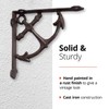 NACH Anchor Shelf Brackets 8 inch, Black Shelf Bracket (Pack