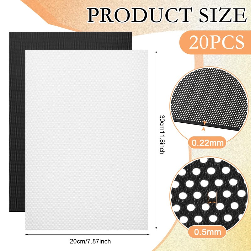 Seenelling 20 Pcs 11.81 x 7.87 Inch Eye Mesh for