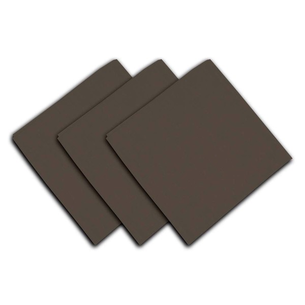 Soleil d'ocre Lots of 3 Napkins in Cotton Panama Taupe