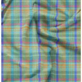 Soimoi Blue Cotton Poplin Fabric Gingham Check Print Fabric by Yard 56 Inch Wide
