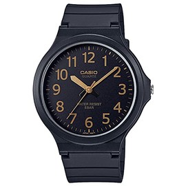 Casio MW-240 Watch, Casio Collection, black/gold, 1 piece, Newest model