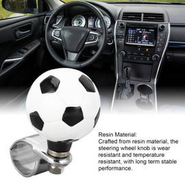 1 Piece Steering Wheel Knob, Spinner Suicide Knobn with Football Style, Steering Wheel 360 Degrees Rotation Tractor Accessories for Cars, Trucks, Tractors, Boats