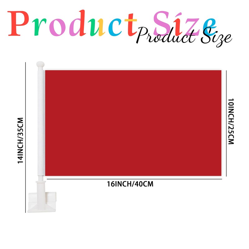 Double Sided Three Layers Solid Car Flags 10x16 Inch, with