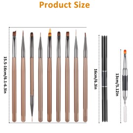 9 Pcs Nail Art Brushes,Nail Brush Set,Thin Nails Art Brush Nails Liner Brushes Set Gel Polish Arts Design Pen Painting Tools Drawing Pen Detail Tools for Painting for Home Diy Manicure Women