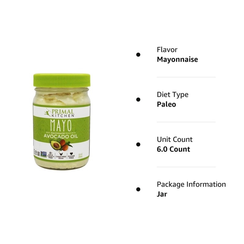 Primal Kitchen Avocado Oil Mayonnaise, 12 Ounce (355 ML), Paleo,