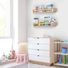 birola Nursery Shelves for Wall 32inches Set of 2，Natural Wood
