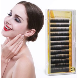 Gonetre Extensión de Cejas Postizas Negras Mixtas Realzador de Cejas Falsas Individuales 5 8 Mm Cómodo Fibra Importada de Alta Calidad Reutilizable Fácil de Aplicar para