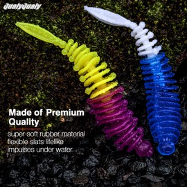 QualyQualy Fishing Lures Artificial Bait Rubber Bait Trout Fishing Zander Perch Bait Freshwater Saltwater Trout Bait Pack of 30