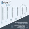 Haggiy Slotted Screw Hooks, Galvanised, Straight (Pack of 25), silver