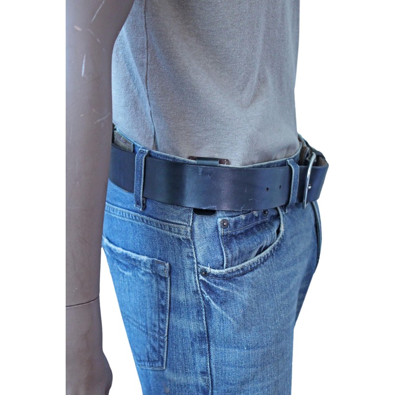 Barsony Black Leather Tuckable IWB Holster for HK USP Compact