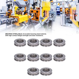 10 Pieces Tarpaulin Thrust Ball Bearings Miniature Ball Bearings High Accuracy Removable Miniature Metal Axial Bearing Set (51103)