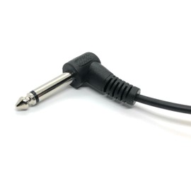 Ome Audio 6.35mm Right-Angled Mono (male-to-male) TS Jack To RCA (Phono) Audio Cable For Musical Instruments, Amplifiers, Mixers, Guitar Pedals (1m)