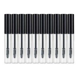 10 tubos vacíos de rímel de 10 ml/0,33 oz con aplicador, recargables, transparentes, para pestañas y cejas. Envases de plástico para rímel para el cre