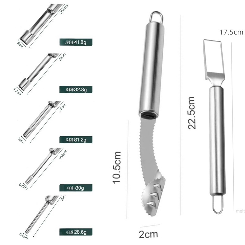 Fruit and Vegetable Corer Tool, Multi-Function Stainless Corer and Pitter