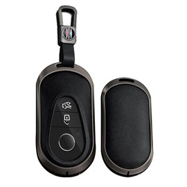 [TECART] Benz Smart Key Case, Key Cover, Key Bag, Key Ring, Key Chain, Compatible with Benz SL GLC, EQS, W223, S320L, S350L, S400L, S450L, S500L, etc. Protective Cover, Aluminum Alloy, Black A1