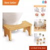 Unbranded Bamboo Toilet Stool, Wooden Squatting Potty Stool for Adults,