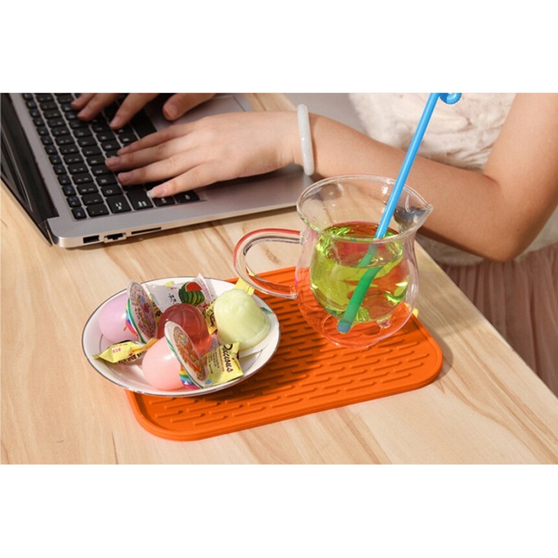 Onwon Durable Flexible Silicone Pot Holder Tableware Pad Coasters Trivet