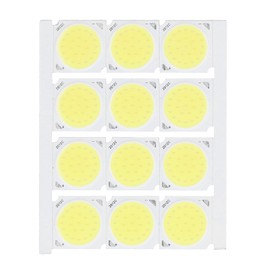 12Pcs COB Light Source High Power Round LED Chip 12W 36‑41V 1080LM for DIY Indoor LightingWhite Light