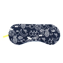Natural Materials Hinyari with the power of salt warm with the power of mung beans, moisturizing eyes, eye pillow, fruit, navy, 8.3 x 3.5 x 0.4 inches (21 x 9 x 1 cm), relaxing with lavender and