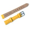 Leather Croco Embossed Yellow 14 Millimeters Watch Strap