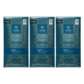 Auro 32% White Chocolate 3 Pack - Filipino Chocolate - Premium, Made At Origin, Direct Trade, Bean-to-Bar, Woman Owned, BIPOC Owned - Halal - Bundle