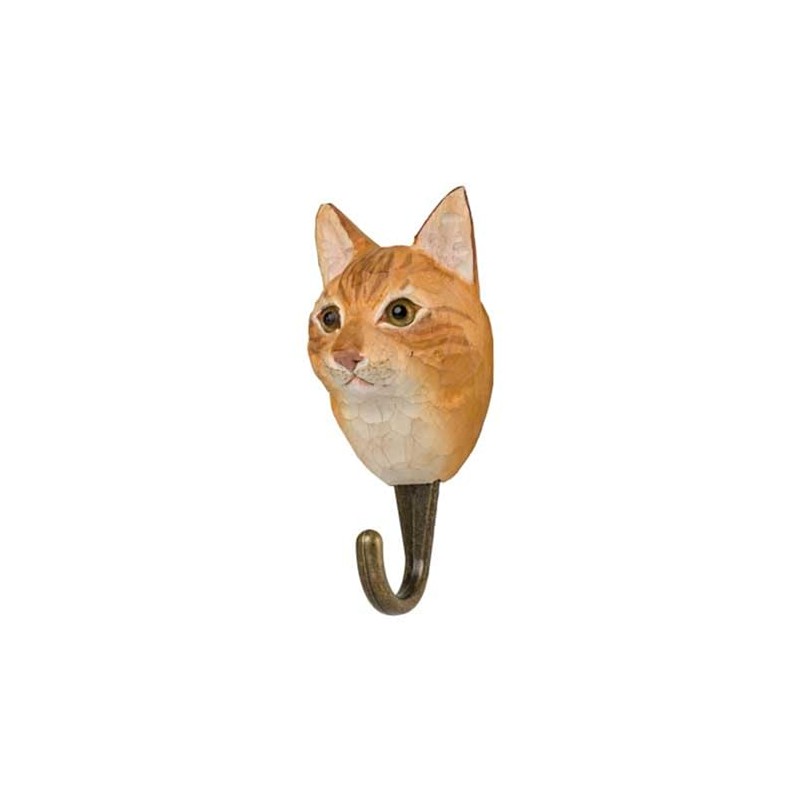 WILDLIFEGARDEN Wildlife Garden WG4512 Cat Hand Carved Wall Hook