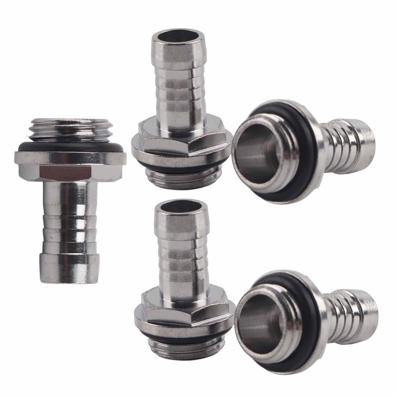 Annadue 6 PCS PC Water Cooling Fitting, Two Touch G1/4