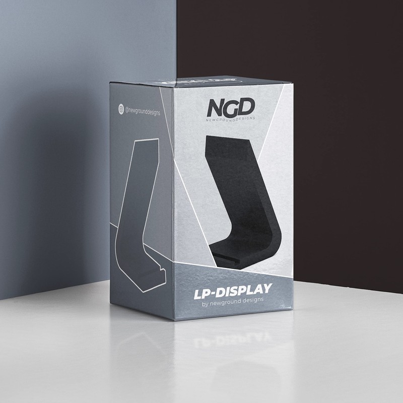 NewGround Designs LP Stand, Vinyl Display, Record Holder, Decorative 12