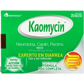 Kaomycin Antidiarrheal Tablets – 20 Count Box for Fast Relief from Acute Diarrhea & Intestinal Discomfort